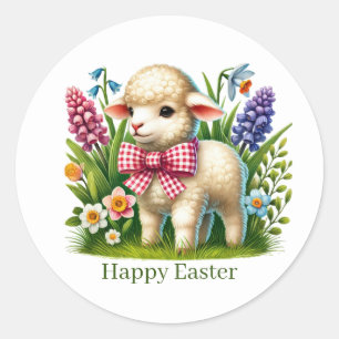 Lieve leuk Pasen lam personaliseerbaar Ronde Sticker