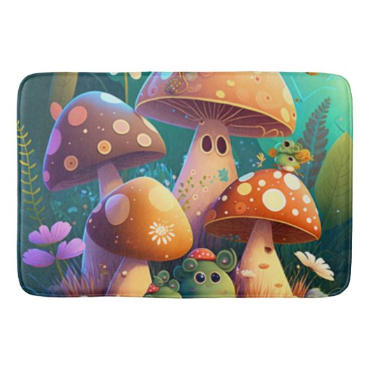 Lieve leuke paddenstoelen voor de kinderkamer badmat (Voorkant)