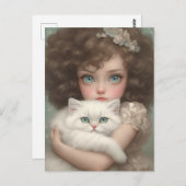 Lieve liefde, kattenliefhebber briefkaart (Voorkant / Achterkant)