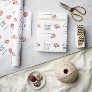 Lieve Lieve Kever Lieveheersbeestje Roze Baby Show Cadeaupapier