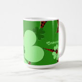 Lieve Lieveheersbeestje & Klaverblad Naam Koffiemok (Voorkant rechts)