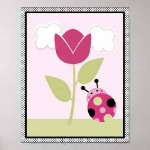 Lieve lieveheersbeestje met Stippen #1 Kinderkamer Poster
