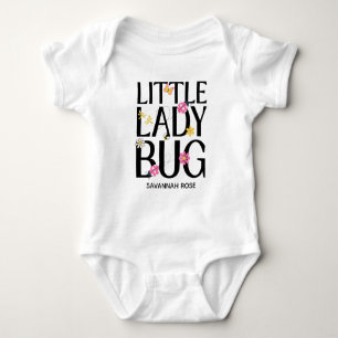 Lieve Lieveheersbeestje Roze Meisje Baby Shower Romper