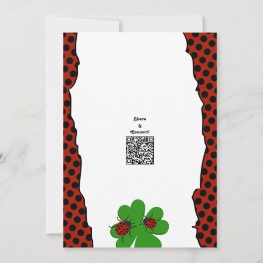 Lieve Lieveheersbeestje Traanrand 2de Verjaardagsf Kaart (Achterkant)