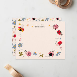 Lieve Lieveheersbeestjes Kinderen Notitiekaartje