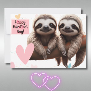 Lieve Luiaard Valentijn Liefde Uit Hangen Grappig Feestdagenkaart