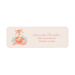 Lieve mama en baby vos bos baby shower etiket