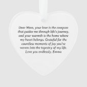 Lieve mama hartelijke notitie ornament (voorkant)