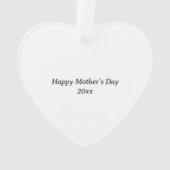 Lieve mama hartelijke notitie ornament (achterkant)