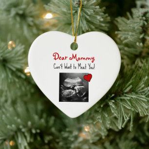 Lieve Mamma Kan niet wachten om je te ontmoeten! Keramisch Ornament