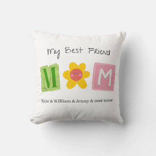 Lieve MOEDER Beste Vriendin Aangepaste Familiename Kussen