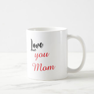 Lieve Moeder Elegante Rode & Grijze Script Koffiem Koffiemok