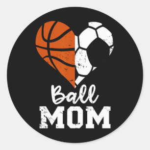 Lieve Moeder Hart Grappig Voetbal Schets Lieve Moe Ronde Sticker