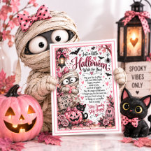 Lieve Mummie Roze Halloween Kaart