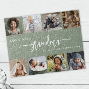 Lieve Oma Sage Green Fotocollage Legpuzzel