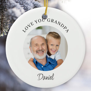 Lieve opa aandenken foto keramisch ornament