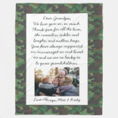 Lieve opa | Foto & brief gepersonaliseerd Fleece Deken (Voorkant)