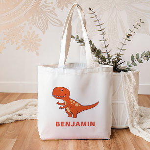 Lieve Oranje Dinosaurussen Kinderen Tote Bag