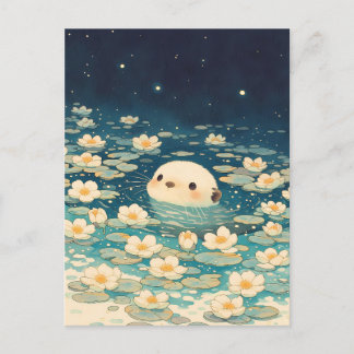 Lieve Otter in Sterrennacht Leliemeer Briefkaart