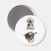 Lieve Oude Engelse Herdershond Magnetronmagneet Magneet (Voorkant / Achterkant)