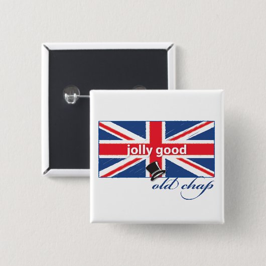 Lieve oude kerel! vierkante button 5,1 cm (Voorkant /achterkant)