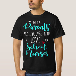Lieve ouders Label Je bent het Love Teachers Schoo T-shirt