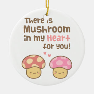 Lieve Paddenstoel in mijn Hart Voor Jou Zoete Lief Keramisch Ornament