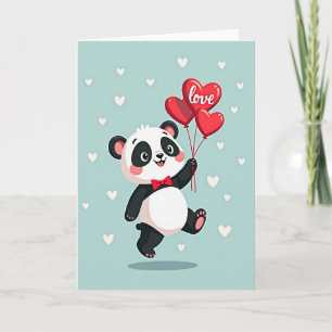 Lieve Panda Liefdesballonnen Kaart