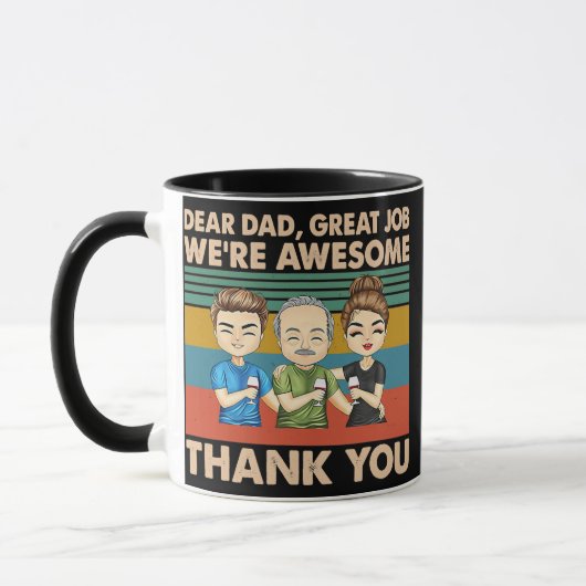 Lieve pap, we zijn Geweldige. Mok (Links)
