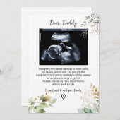 Lieve papa, een bericht van het kleine kindje feestdagenkaart (Voorkant / Achterkant)