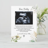 Lieve papa, een bericht van het kleine kindje feestdagenkaart (Staand voorkant)