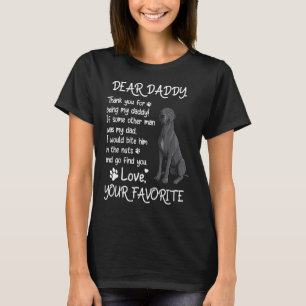 Lieve papa Grote Dane Hond Papa Vaderdag T-shirt