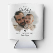 Lieve papa | Moderne Foto Hart Vaderdag Blikjeskoeler (Voorkant)