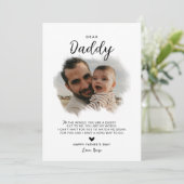 Lieve papa | Moderne Foto Hart Vaderdag Kaart (Staand voorkant)