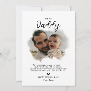 Lieve papa Moderne Foto Hart Vaderdag Kaart