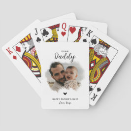 Lieve papa | Moderne Foto Hart Vaderdag Pokerkaarten