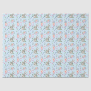 Lieve Pasen Konijn Lente Pastel Bloem Blauw Tissuepapier