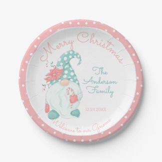 Lieve Pastelkleurig Prettig Kerstmis Familie Welko Papieren Bordje