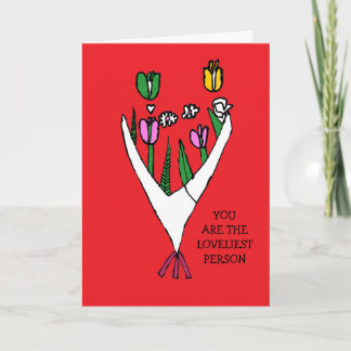 "Lieve Persoon" Romantische Bloemkaart Kaart