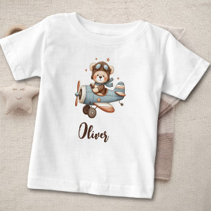Lieve piloot teddybeer gepersonaliseerd