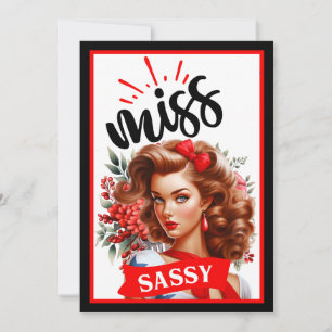 Lieve Pin-up_ Mevrouw Sassy Kaart