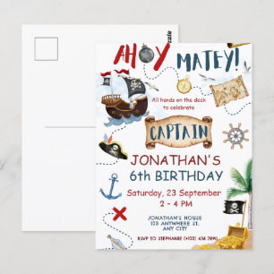 Lieve Piraat Verjaardag Briefkaart