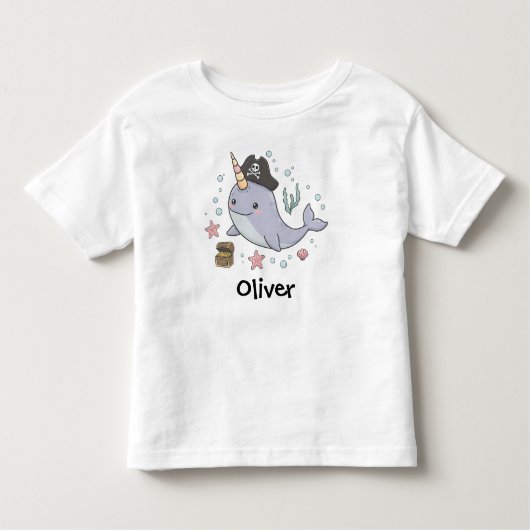 Lieve Piraten Narwal Kinder Shirts (Voorkant)