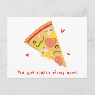 Lieve Pizza van mijn Hart Pijn Liefde Humor Briefkaart