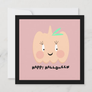 Lieve pompoen blozend lettertype Fijne Halloween