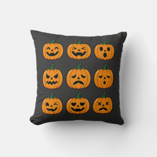 Lieve Pompoenengezichten Halloween-ontwerp Kussen