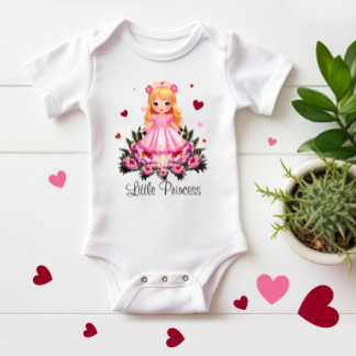 Lieve prinses met bloemen romper