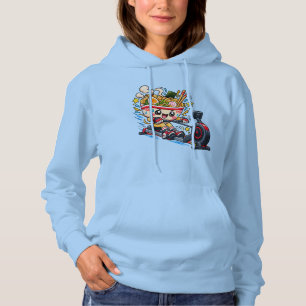 Lieve Ramenkom Roeimachine Cartoon Fitness Hoodie