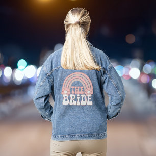 Lieve Retro Bruid Afscheidscadeau Feestje Denim Jacket
