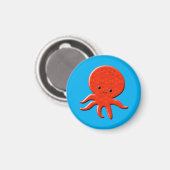 Lieve Rode Octopus Magneet (Voorkant / Achterkant)